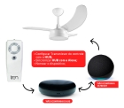 Ventilador De Teto Búzios Max Led Branco Com Controle Remoto Compatível Com Alexa
