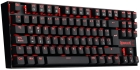 Teclado Redragon + Mouse + Fone + Mouse Pad K552-BB-1 Preto/Vermelho
