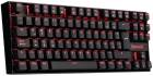 Teclado Redragon + Mouse + Fone + Mouse Pad K552-BB-1 Preto/Vermelho