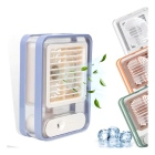 Mini Ventilador Portátil Umidificador Abajour Recarregável Estrutura Laranja Pás Branco Diâmetro 1 M Material Das Pás Plástico Quantidade De Pás 6