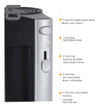 Batedeira Mão Elétrica Misturador Bolo Multifuncional 300w Cor Preto E Cinza Frequência 60hz