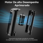 Ventilador Torre De Mesa Portátil Com Oscilação 70° Estrutura Preto Pás Preto Diâmetro 11 Cm Material Das Pás Plástico Quantidade De Pás 0