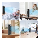 Ventilador Torre De Mesa Portátil Com Oscilação 70° Estrutura Preto Pás Preto Diâmetro 11 Cm Material Das Pás Plástico Quantidade De Pás 0