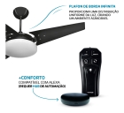 Ventilador De Teto Preto Led 6500k + Controle Beltempo Diâmetro 1.01 m Frequência 60Hz Material das pás MDF Quantidade de pás 3