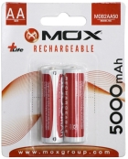 Pilha Mox AA Recarregavel 5000 Mah com 2 Unidades