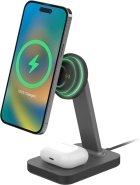 Carregador Sem Fio Magnetico Mophie Snap+ Charging Stand & Pad - Preto