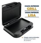 Sanduicheira e Grill Britânia BGR25B 2 em 1 750W