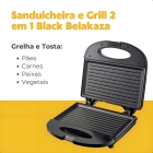 Sanduicheira Grill 2 Em 1 Lanche Chapa Tostequeira Elétrica Misteira Belakaza 800w Cor Preto