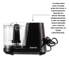 Mini Processador De Alimentos 100w Apr 1001 Black Amvox