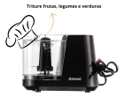 Mini Processador De Alimentos 100w Apr 1001 Black Amvox