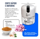 Mini Triturador Processador De Alimentos 250ml 3 Lâminas Acrilico Elétrico Usb Potente Cebola Legumes Alho Bqn branco