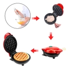Máquina Fazer Waffle Grill Panqueca Aparelho Elétrico Cor Maquina waflle antiaderente panqueca