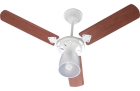 Ventilador de teto Tron Marbela 51.01-0856 com 3 pás de MDF verniz estrutura branco, 96cm de diâmetro