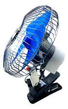 Ventilador Para Barco Carro Caminhão Automotivo 22 Cm Estrutura Azul Pás Azul Material Das Pás Plástico Quantidade De Pás 3
